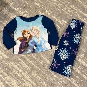 Disney Frozen Fleece Pajama Set - Blue and White